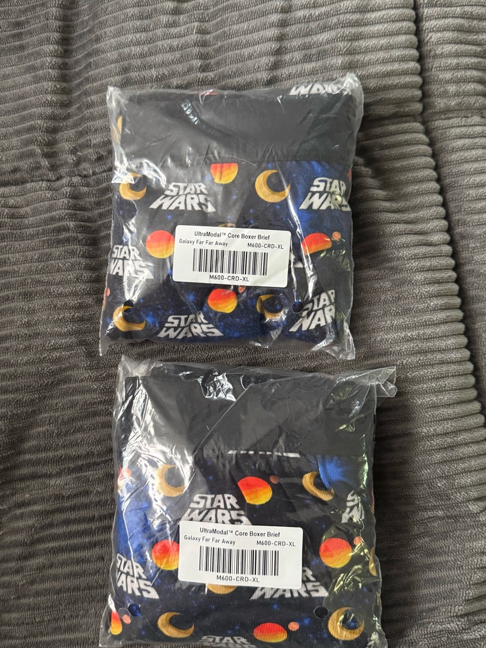MeUndies Star Wars Navy Boxer Briefs with Yellow Moon & Orange Planet Print